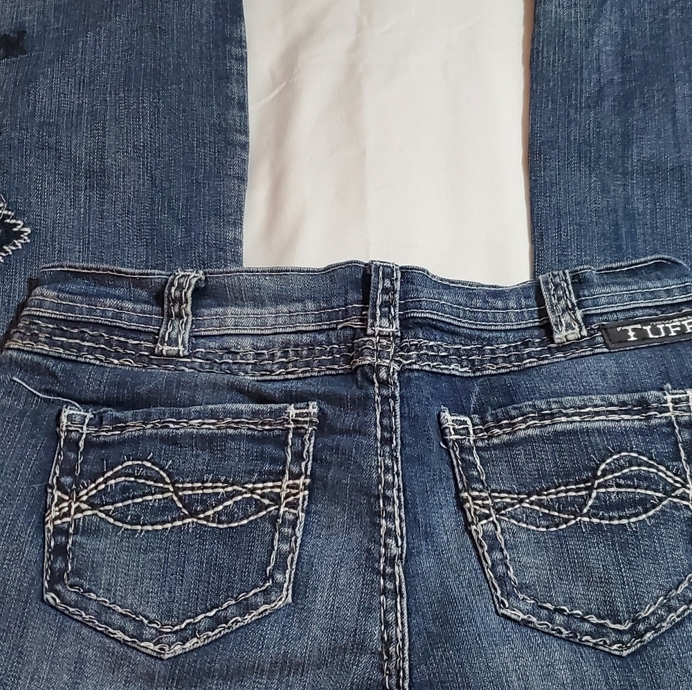 Cowgirl Tuff Embroidered Bootcut Jeans. Sz Girls 14 Or 26×30 - Picture 8 of 8